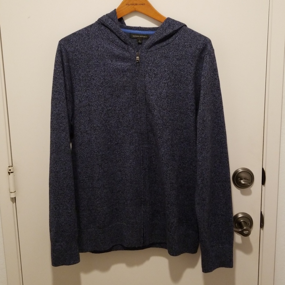 💥Banana republic blue men zip up hoodie💥